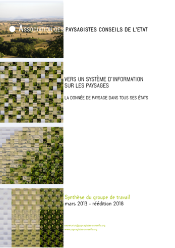 SIP - la donnée de paysage dans tous ses états